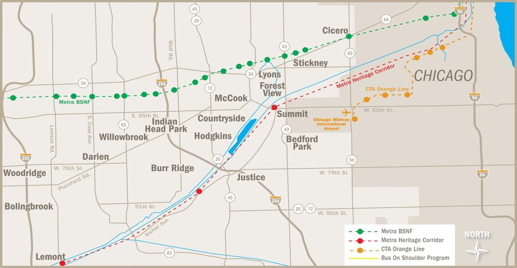 I-55 Study Area Communities: 16 System Interchanges: 3