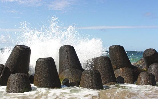 5 10 50 per cubic metre (m 3 ) Revetments These are sloping features which absorb the energy of the waves but which let
