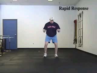 Rapid response Tapping feet and pumping