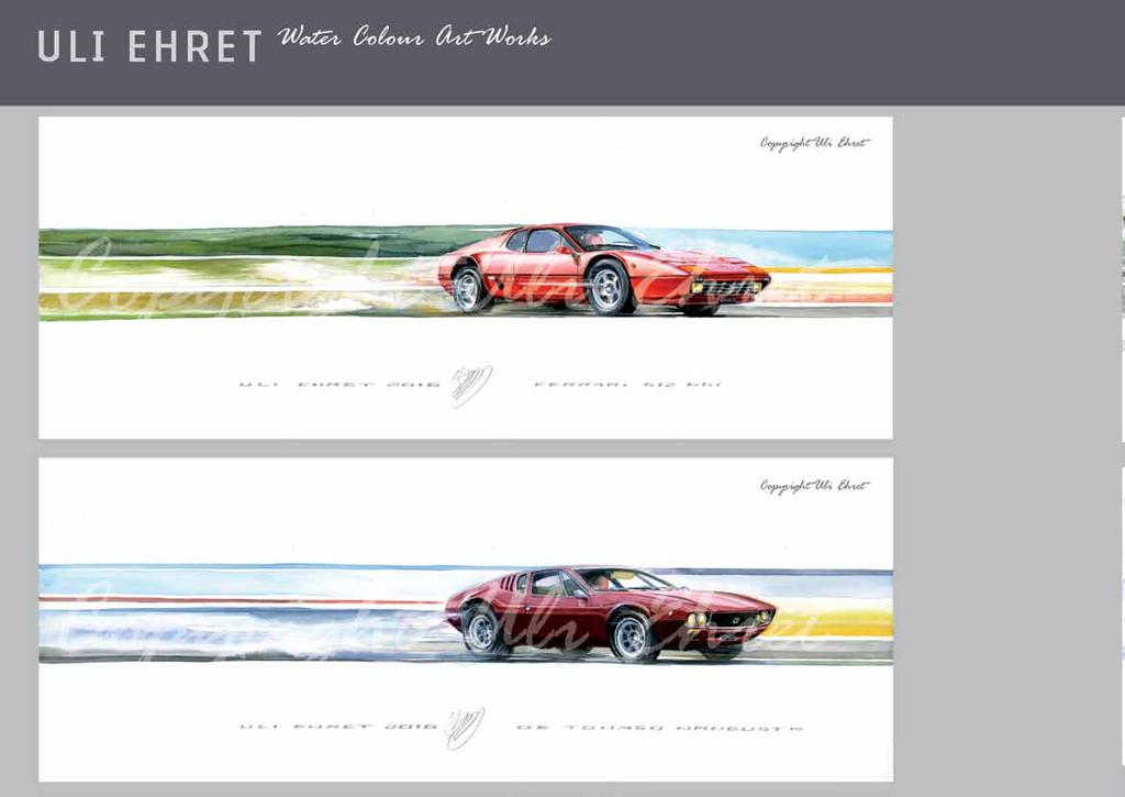 #600 Ferrari 512 bbi - On canvas: 60 x 240 cm, 50 x 150 cm, 40 x 120 cm, 30 x 90 cm - Framed prints: 15 x 30 cm, 20 x 50 cm, 40 x 70 cm