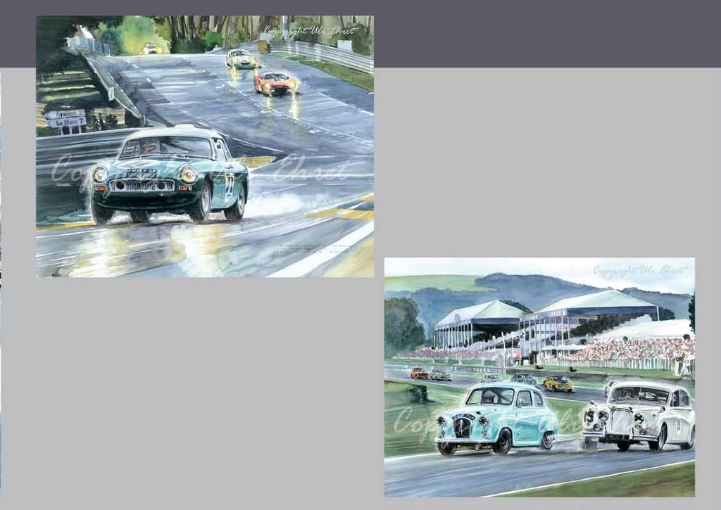 #541 MG B Le Mans Classic - On canvas: 150 x 100 cm, 120 x 90 cm, 90 x 60 cm, 40 x 60