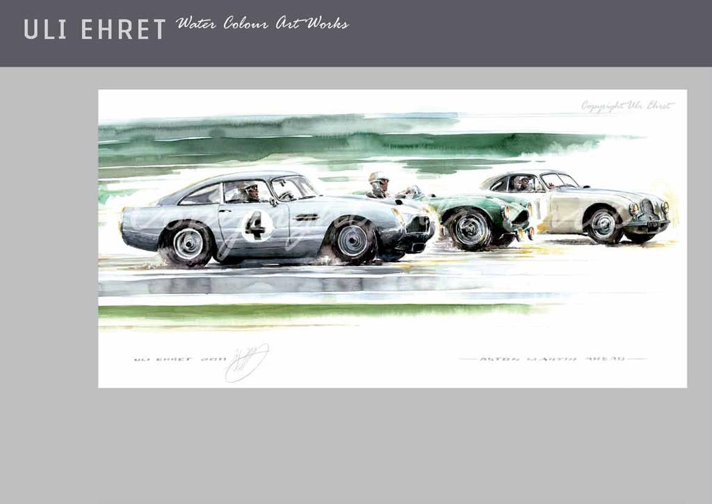 #358 Aston Martin Ahead - Aston Martin DB4 GT, DB3S, DB2 - On canvas: 240
