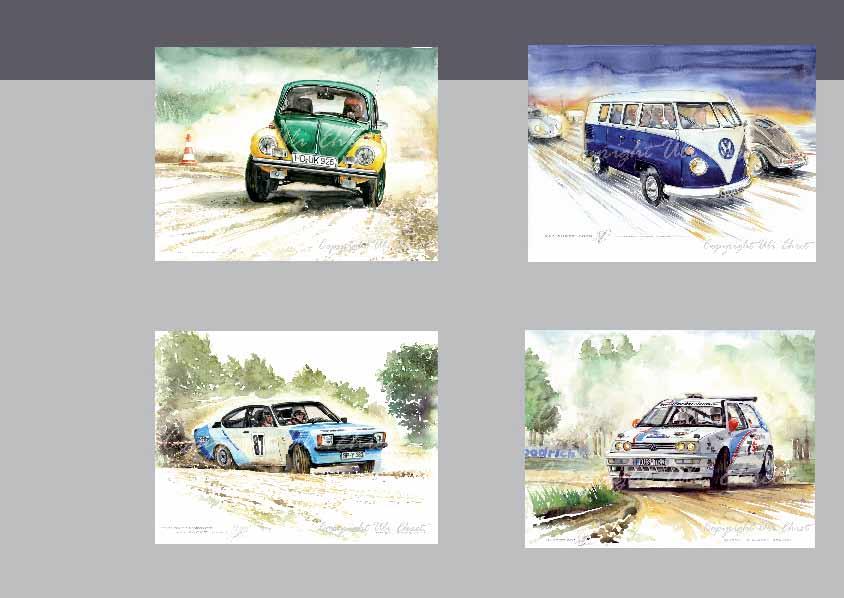 #363 VW Käfer Rallye - On canvas: 130 x 100 cm, 100 x 70 cm, 40 x 60 cm #302 VW Bulli Original available - On canvas: 160 x 120 cm, 130 x 100 cm, 100 x 70 cm #333
