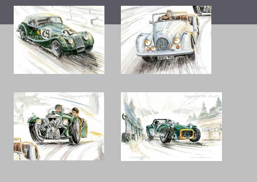#226-A Morgan Plus 4, TOK 258, Le Mans 1962 - On canvas: 130 x 100 cm, 100 x 70 cm #226-B Morgan Plus 4 - On canvas: 130 x 100 cm, 100
