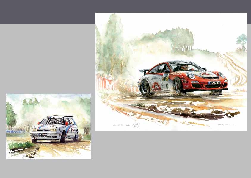 #317 Attacke Porsche 997 GT3 Rallye, Timo Bernhard, Marco Glasen - On canvas: 150 x 100 cm, 120 x