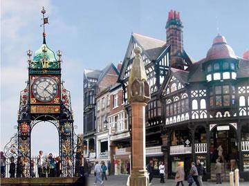 Chester's four main roads, Eastgate, Northgate, Watergate and