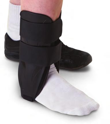 medial, lateral, and tongue aluminum stays Lace closure allows for proper fit around swollen ankle natomically designed to fit the contours of the ankle and heel Measurements based upon ankle
