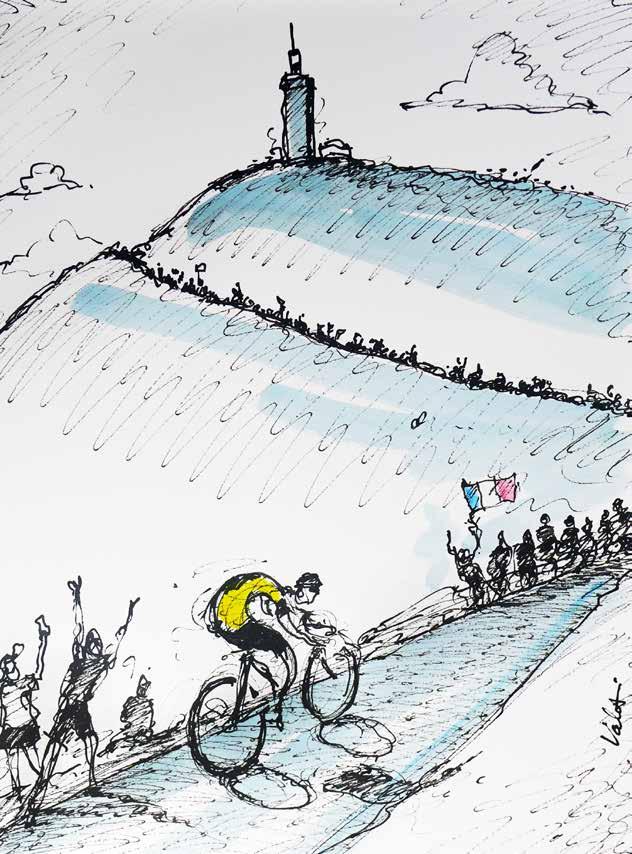 Icons Ventoux and many other giants of the cycling world are favorites of mine to draw.