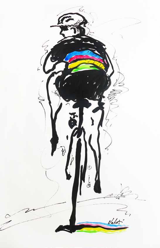 Cycling Artist Michael Valenti has been creating art for advertising and private clients for more than thirty-five years.