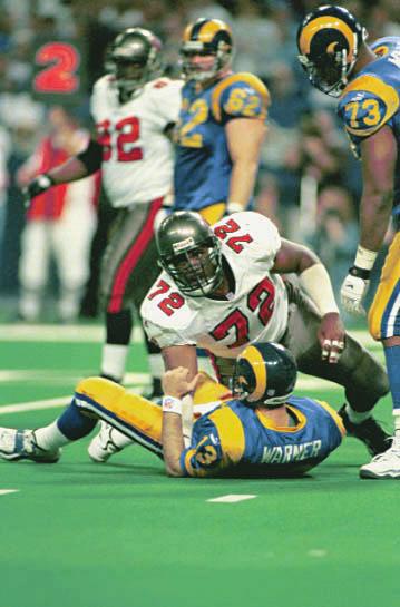 1999 NFC CHAMPIONSHIP GAME ST. LOUIS Tampa Bay held the high-powered Rams in check for nearly 60 minutes, but a late TD pass enabled St.