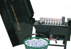 Decreased maintenance costs Easily integrated with ball management system Dual Brush cleaning insures