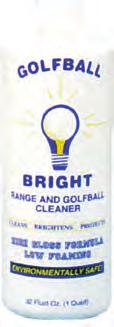 range balls Power Requirements: 110 Volts Weight: 185lbs 105922 Ball Bright Suggested Mixture: 11/2 oz.