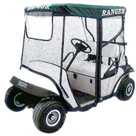 Volume discounts apply! 108254 COURSE ACCESSORIES RANGE & PRACTICE SIGNAGE RECYCLED PLASTICS Frogger Golf Cart Poncho Golf is sport enough without getting wet.