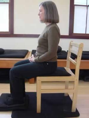 Open Zen Community: Postures for People with Chronic Pain CHAIR POSTURES This is a traditional chair-sitting posture in which the practitioner sits forward