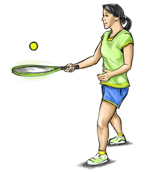 SKILLS PRACTICE GAMES AND DRILLS (20 25 MINUTES OF COOPERATIVE PLAY) (CONTINUED) FOR BEGINNER PLAYERS Ball Taps Using a forehand grip on the racquet, players tap a ball up to eye-level height and