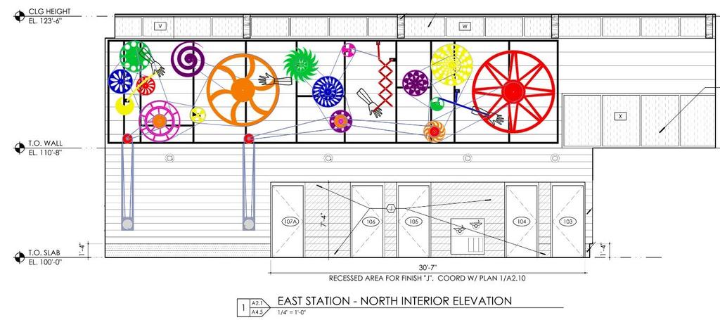 Site Plan The Brookpark Machine will be inside the East Station in the East waiting area.