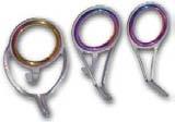 AMERICAN TACKLE RING LOCK GUIDES AND TOPS SINGLE FOOT GUIDES TITANIUM NITRIDE TOPS WITH A VARIETY OF RINGS AND FINISHES.