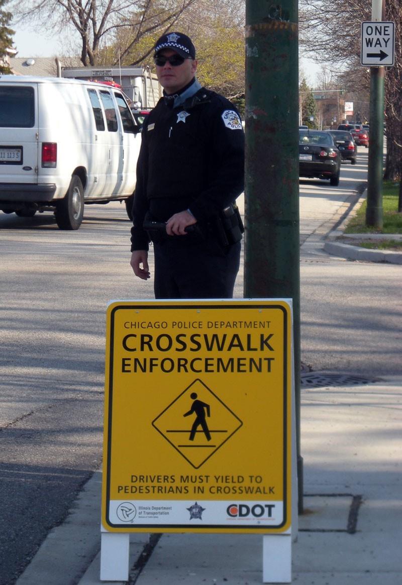 Programs traffic enforcement Must stop for pedestrians in a crosswalk No