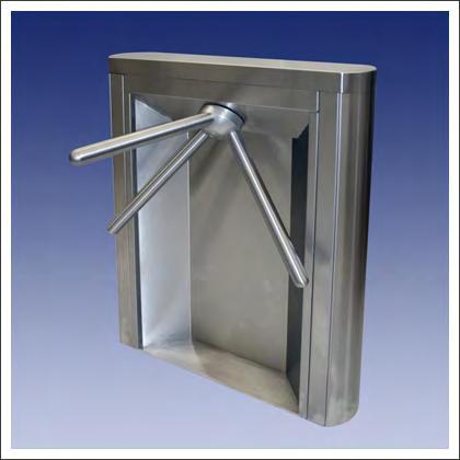 Page 19 of 22 OMR-200 Tripod Turnstile The OMR-200 Tripod Turnstile has a Stainless Steel body with an upgradeable top, making this is a heavy duty turnstile, with the neat and clean lines.