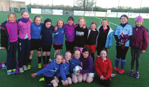 U10 Girls v Athenry challenge matches The Craughwell United U10 girls squad who