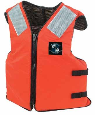 CI404 SHIP MATE II VEST Nylon shell and Vislon zipper featuring roomy armholes and adjustable side tabs. Minimum 15.5 lbs. buoyancy 62 sq. in. (400 sq.