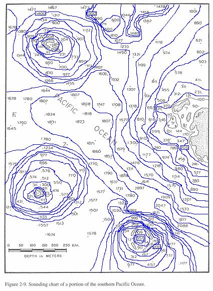 14 August 2008 HW-2b: - Bathymetric Profiles 8 2. Portion of the southern Pacific Ocean a. On the southern Pacific Ocean chart (Figure 2-9) contoured in Exercise 1 are the letters FF'.