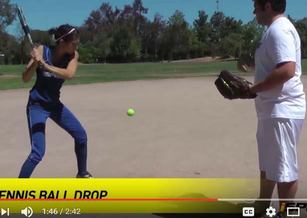 10. Tennis Ball Drop Drill 10U+ At home plate, have coach bounce tennis balls on home plate Hitter