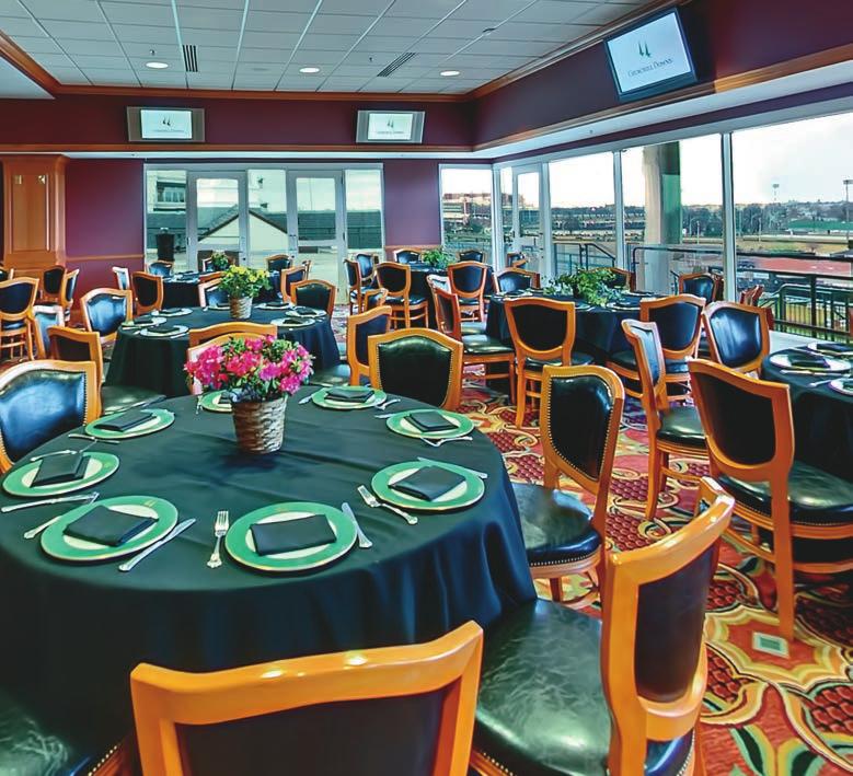 Stakes, Aristides & Director s Rooms Click here for virtual tour Your group can overlook the racetrack from a private room in the Fourth Floor Clubhouse.