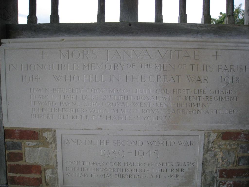 the fact that he is not commemorated at Snodland, or at West Farleigh, and