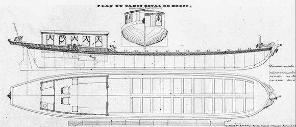 Le Canot Imperial is Napoléon's oared barge and is the only boat of this type that France has retained in its integrity.