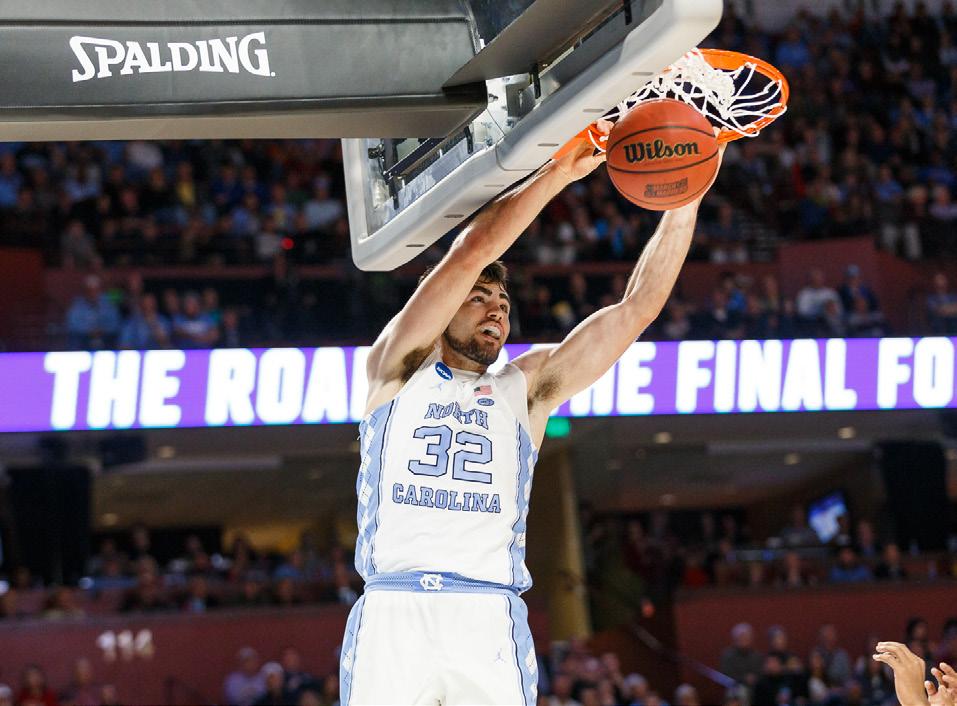 Carolina s rebound margin of plus-27 (54-27) was the second-largest in UNC s NCAA Tournament history.