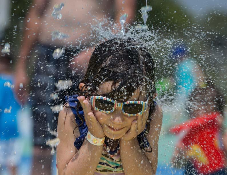 Punch Here Nadia Marinov, 4, of Howell enjoys the cool water on a hot day.