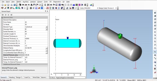 bonded simulating welding line and friction contact hypothesis is assumed in the pad/vessel contact surface), pad was designed by ASME code with area replacing method criteria, ANSYS workbench finite