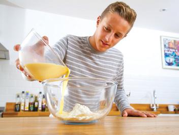 Pancakes You need: eggs milk flour How