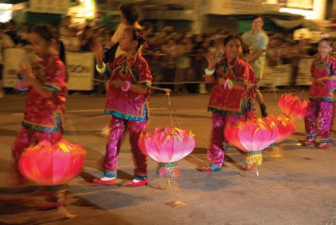 In Vietnam, there are parades in the streets.