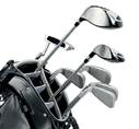 This handy 9 inch stand bag includes 10 club dividers (A) that feature integrated grab handles and a high centre ridge for optimal shaft protection.