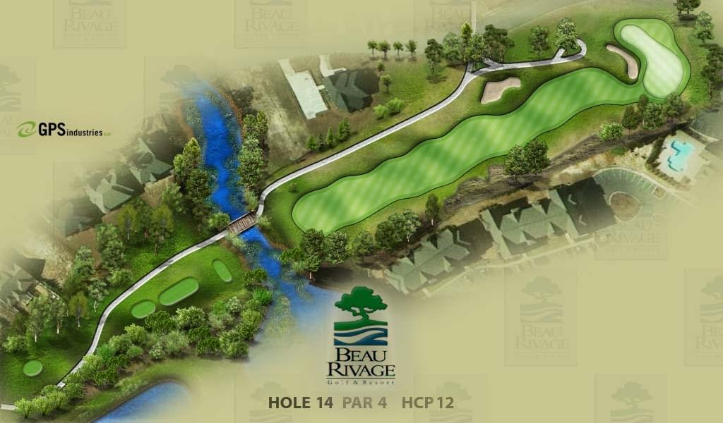 RIVER RUN This Par 4 features a very narrow fairway leading to a wide plateau green complex. Driver to a long iron is the club of choice but accuracy is key.