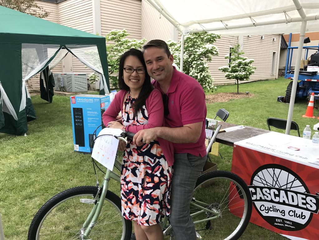 June Newsletter 2017 Art, Beer & Wine Festival - Bike Give Away Winners! Just look at the smiles on Maggie & John s faces!