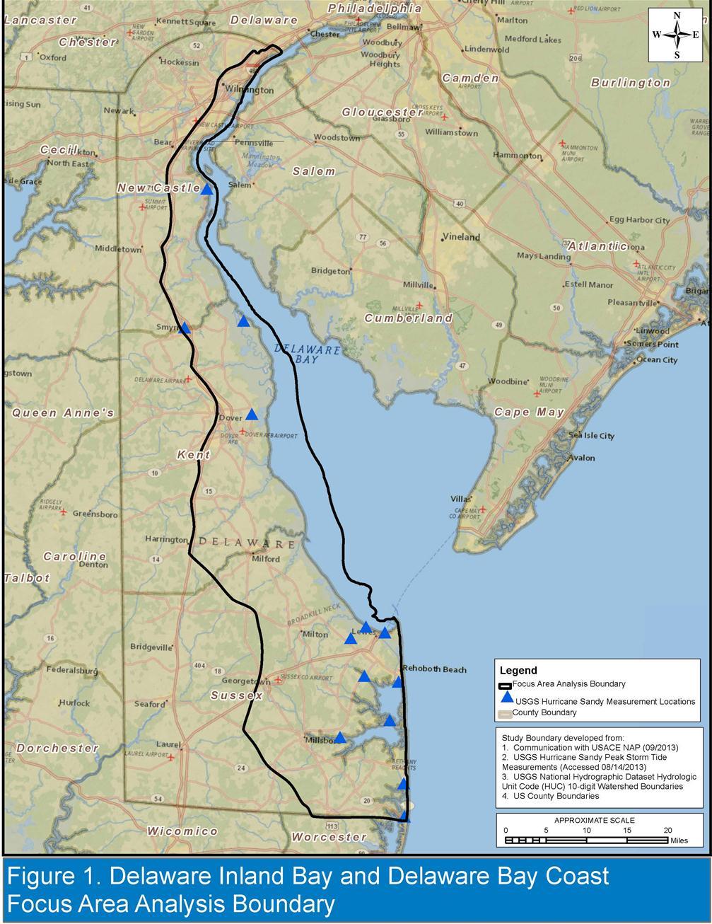 Delaware Inland Bays and Delaware Bay Reconnaissance Study 100% Federally Funded (Delaware) Focus Area of NACCS Visioning Sessions with Coastal