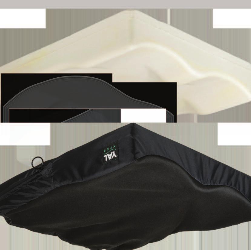 JAY EASY The JAY Easy is a skin protection and positioning cushion composed of a high-resiliency foam base, built-in lateral and medial thigh supports that can accommodate a curved or flat seating