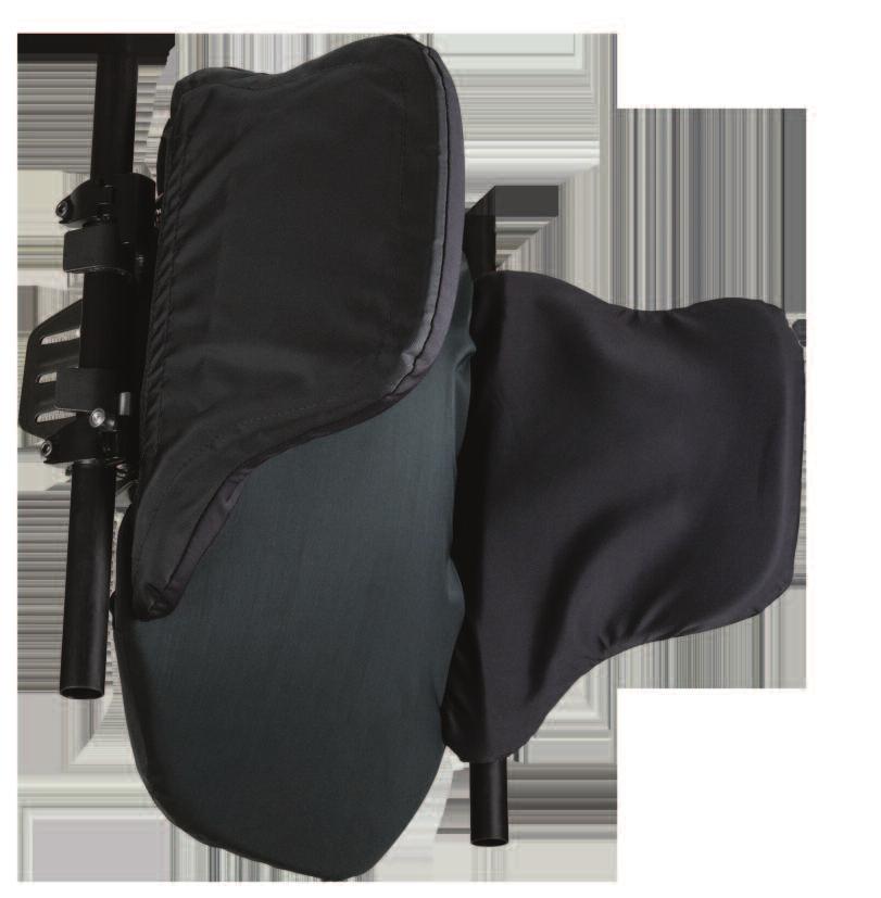 JAY FOCUS POINT The JAY Focus Point Back is a three-piece contoured backrest featuring a reinforced contoured aluminum shell, multi-adjustable lateral "wings," and a pelvic wedge for additional
