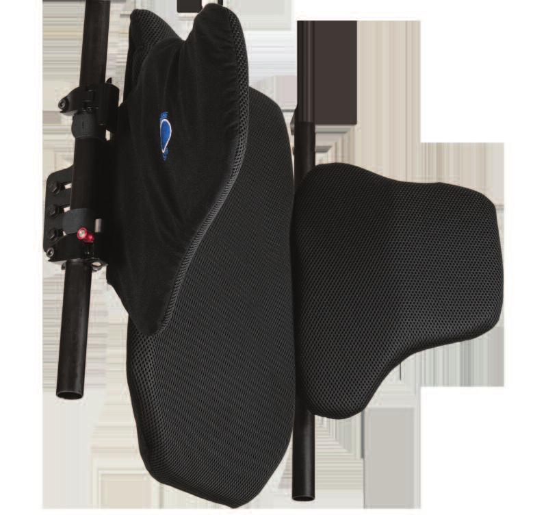 Hardware Styles 4-Point Angle Adjustability 65 Width Adjustability +1" Fits Tubing Sizes 7/8", 1", 1-1/8" Headrest Mount Available No Focus Point Back Rating Scale Accommodating Postural Asymmetries