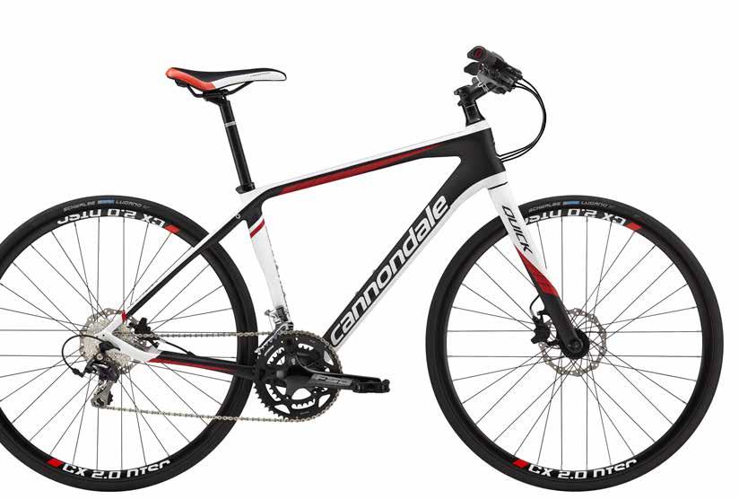 CM2075 QUICK CARBON 1 x Jet Black, w/ Magnesium White and Race Red Accents, Matte (02) - BBQ a FRAME Quick Full Carbon G2, SAVE, BB30 b FORK Quick Si G2, Carbon, 1-1/8", Alloy Steerer c REAR SHOCK