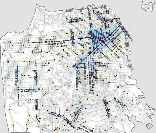 Walking Safety Injury Density and Crossing Risk High-Injury Density Corridors: 5% of SF s street miles bear 55% of all severe and fatal injuries and 51% of total