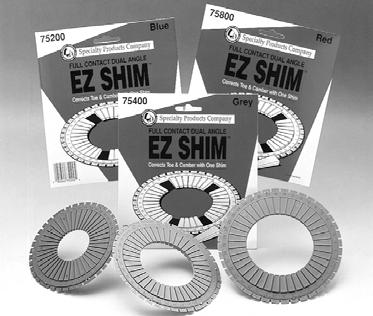 EZ SHIM FULL CONTACT / DUAL ANGLE SHIM TÜV approved, this patented Full Contact Dual Angle Shim will