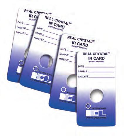 Real Crystal IR cards do not exhibit strong absorbance peaks that limit the utility of PTFE and polyethylene sample cards.