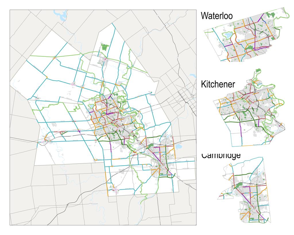 2041 Cycling Network Cambridge This map depicts the ultimate (long-term 2041) cycling network on Regional roads Routes that were