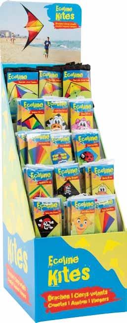 ECOLINE: THE ECONOMICAL KITE COLLECTION Ecoline floor displays - improved cardboard quality, modified contents!