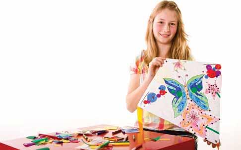 Step by step, children create individual ideas for kite designs by using the enclosed materials.