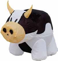 126358 4 031169 191809 Bouncing Buddy "Cow" (Brown & White) Designed